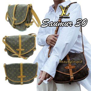 💎✨BEAUTIFUL✨💎 Louis Vuitton Saumur 30 Shoulder Crossbody Bag Monogram Brown